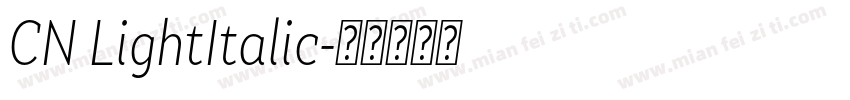 CN LightItalic字体转换